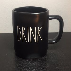 Rae Dunn DRINK black coffee tea mug - Brand New